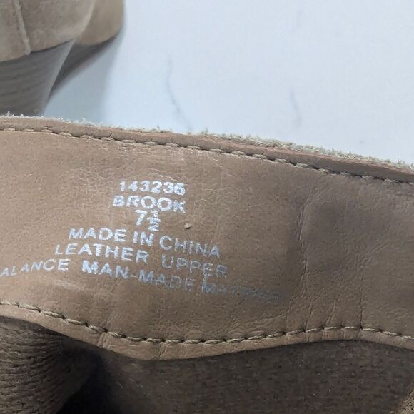 Michael Kors Brook Boots Womens Sz 7.5 Brown Sued leather Wedge Ankle peep toe - Picture 10 of 11